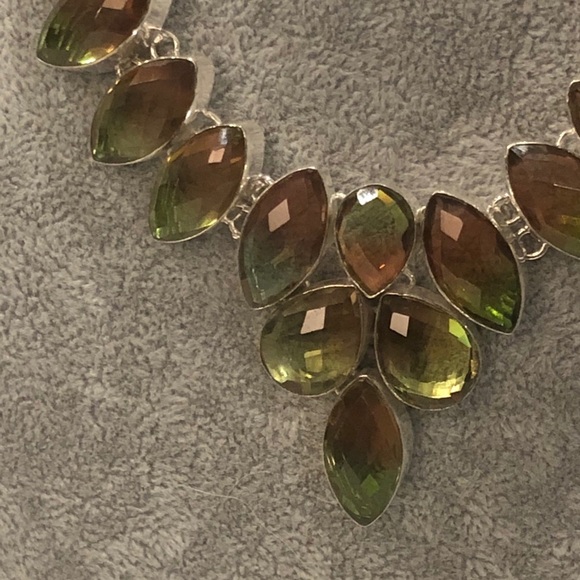 18” Watermelon Tourmaline Sterling Silver Necklace - Picture 3 of 3